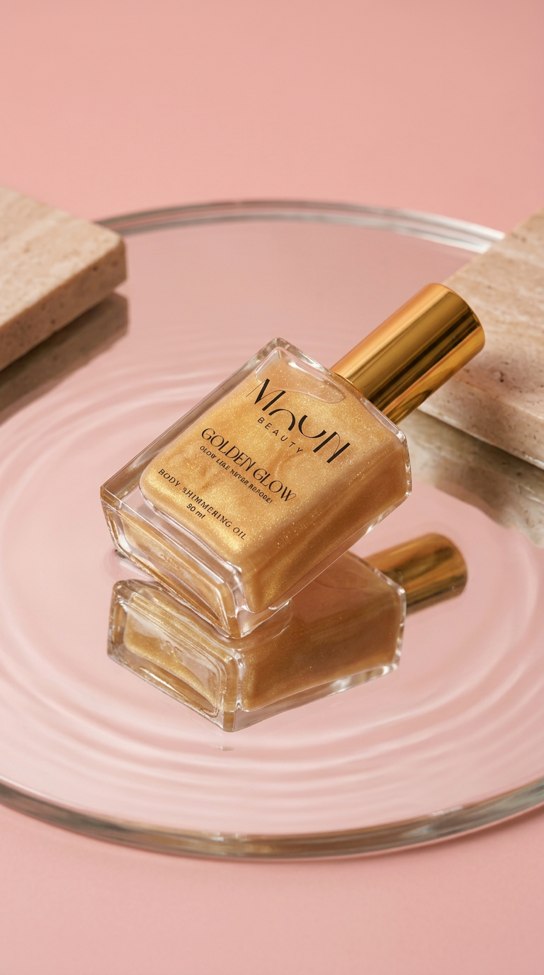 Body shimmering oil  Golden glow