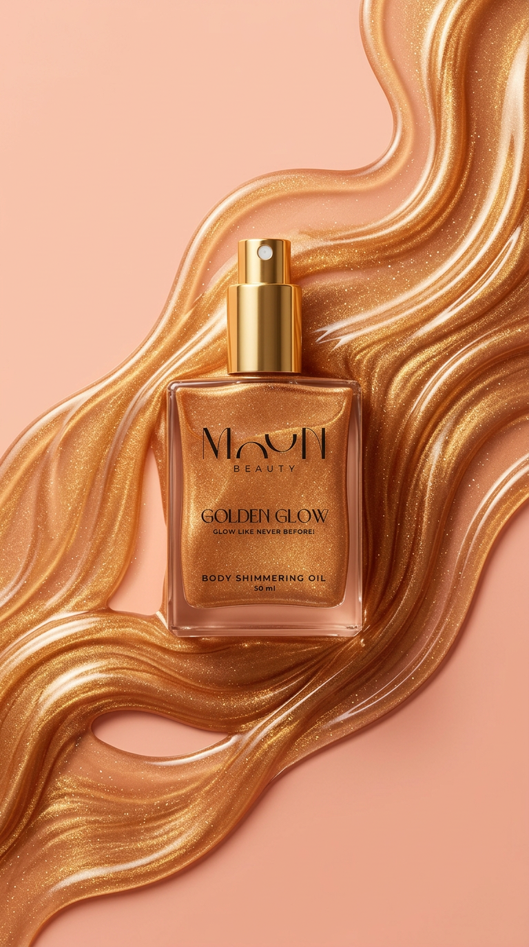 Body shimmering oil Golden glow