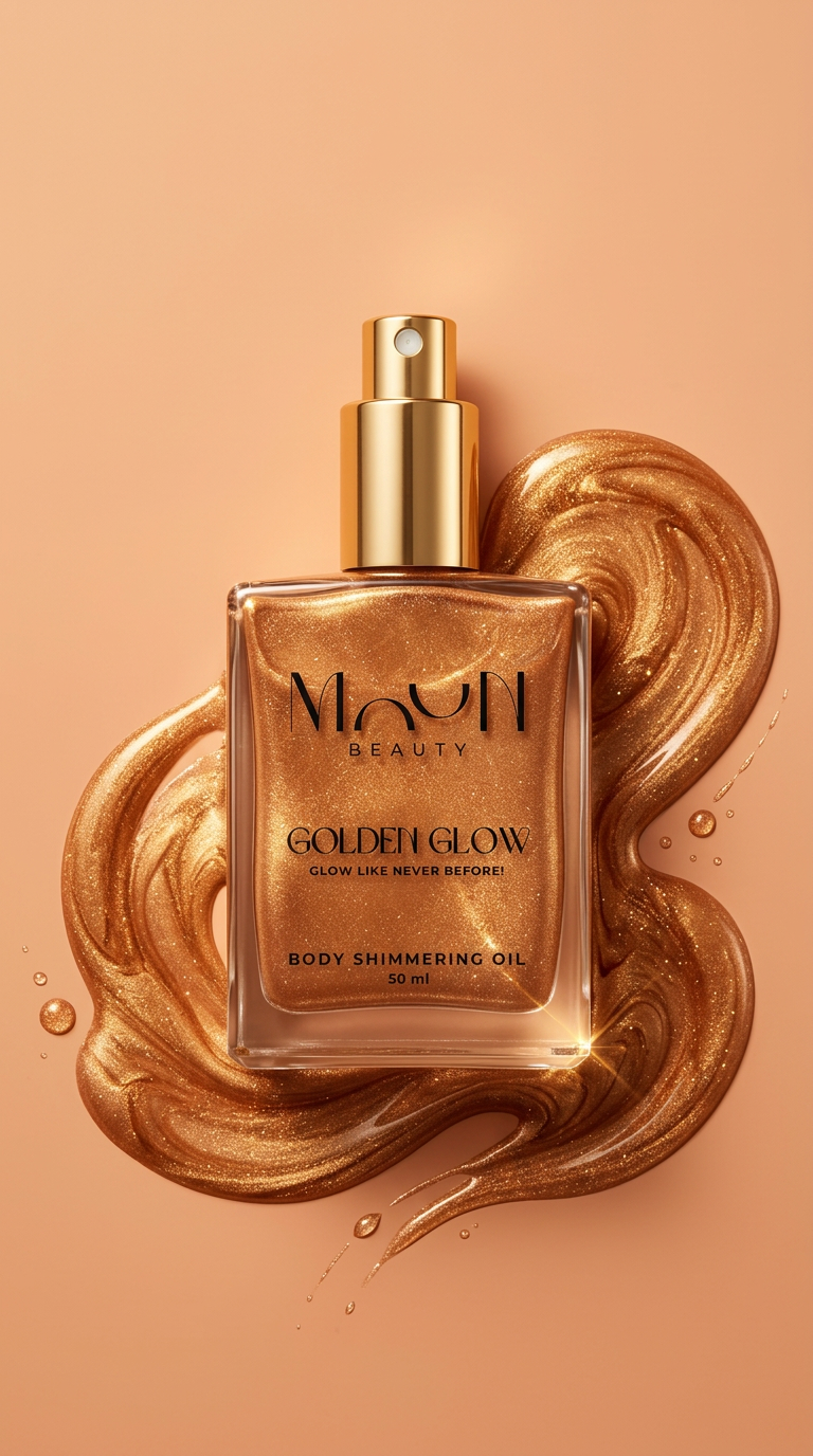 Body shimmering oil Golden glow