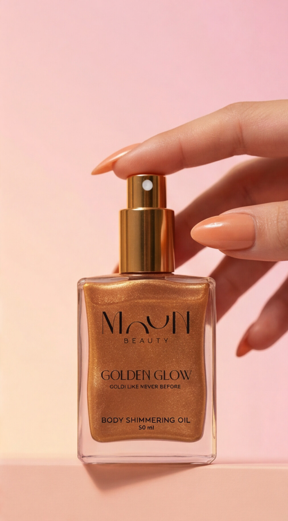 Body shimmering oil Golden glow