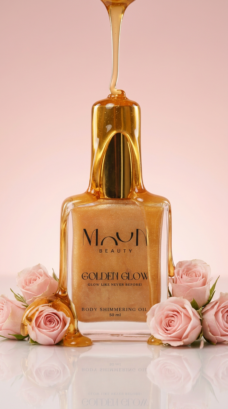 Body shimmering oil  Golden glow